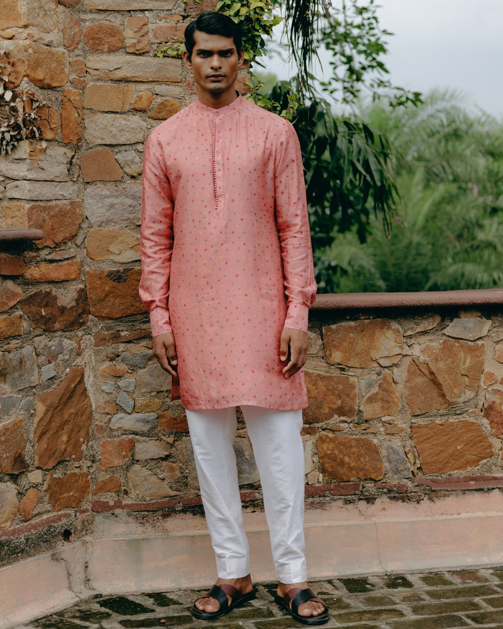 Dusty Rose Printed Kurta Set