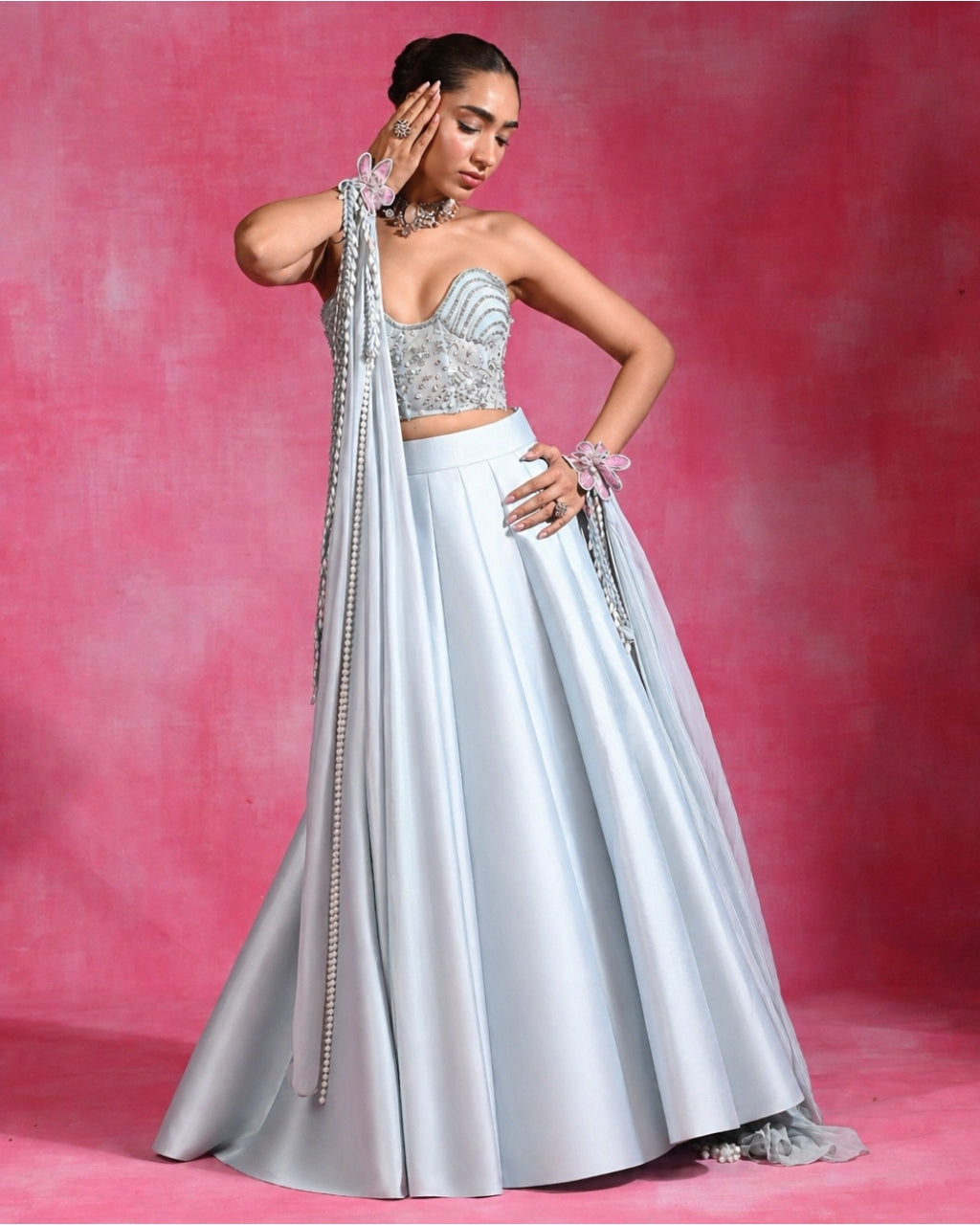 Blue Fitoor Lehenga Set
