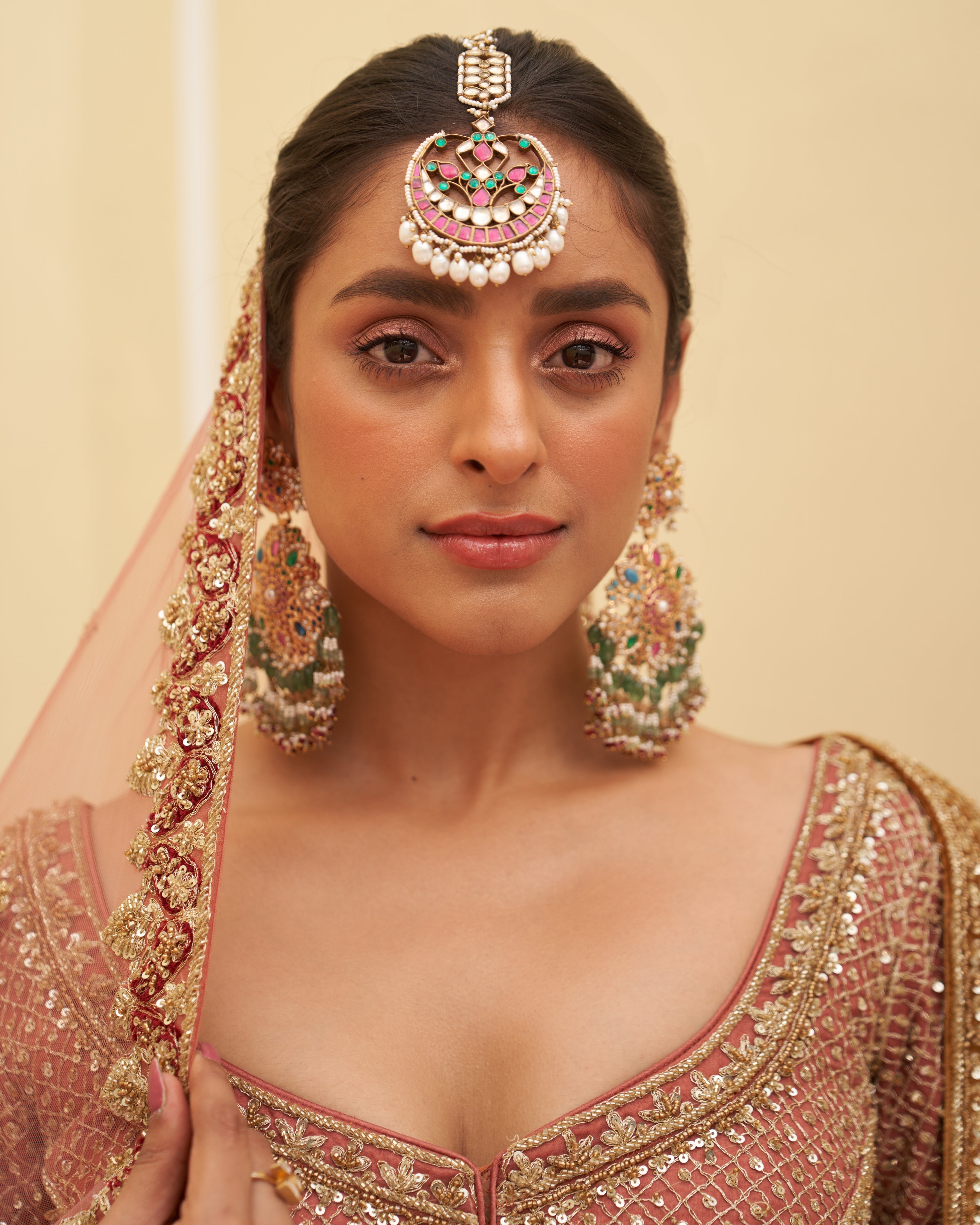 Onion Pink Organza Lehenga Set