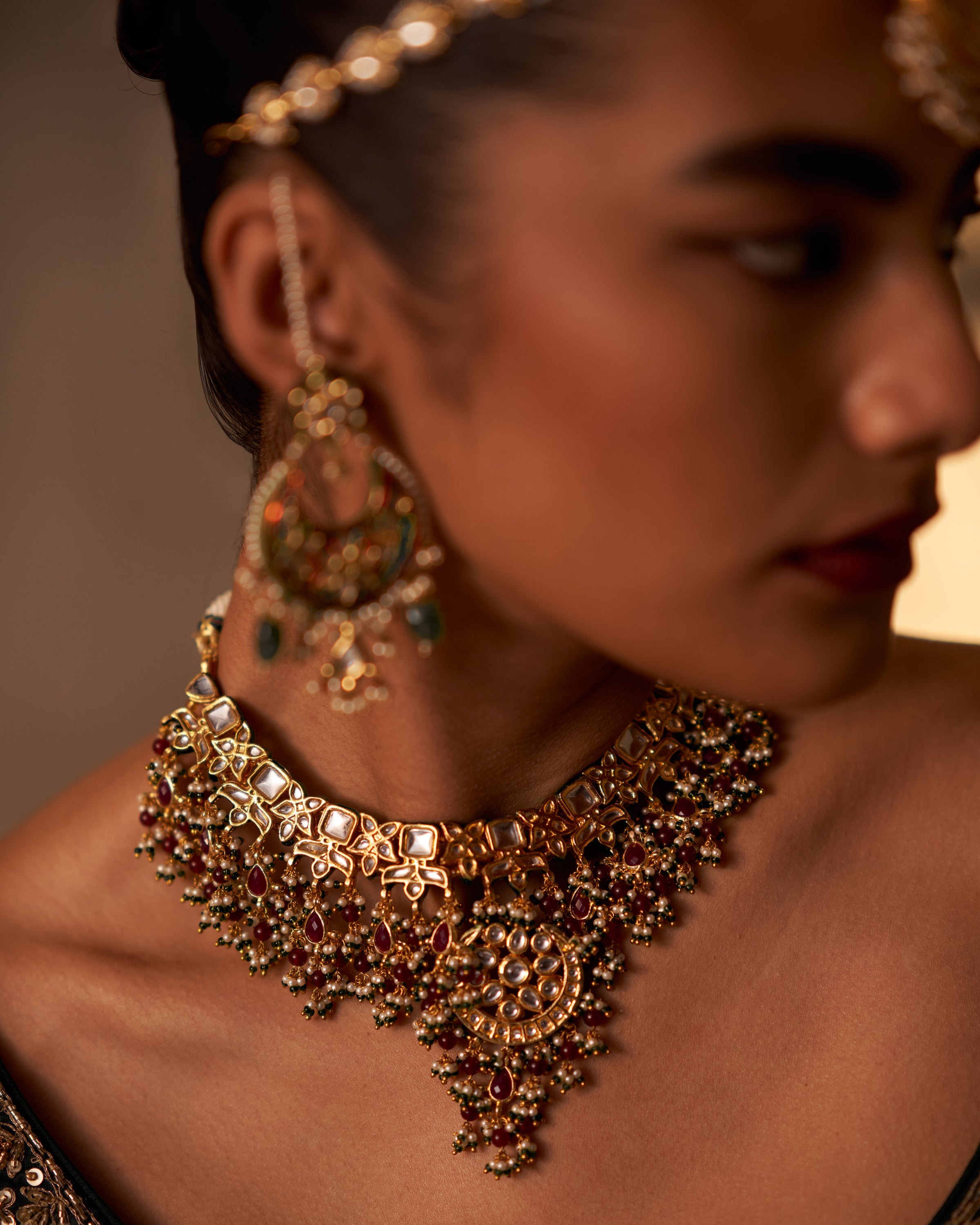 Green Raw Silk Double Dupatta Lehenga Set