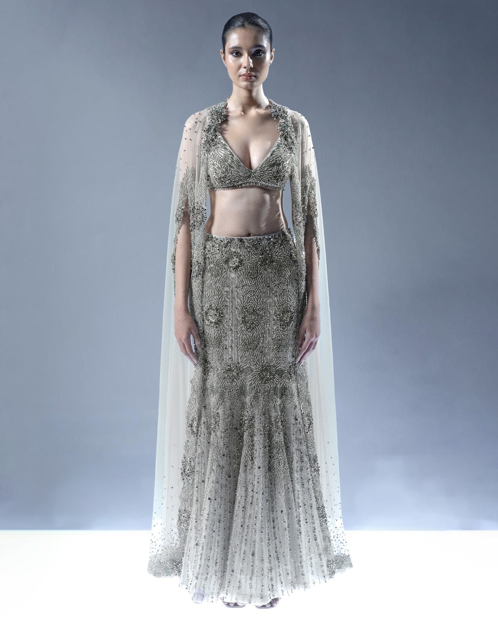 Pearl Cascade Lehenga Set