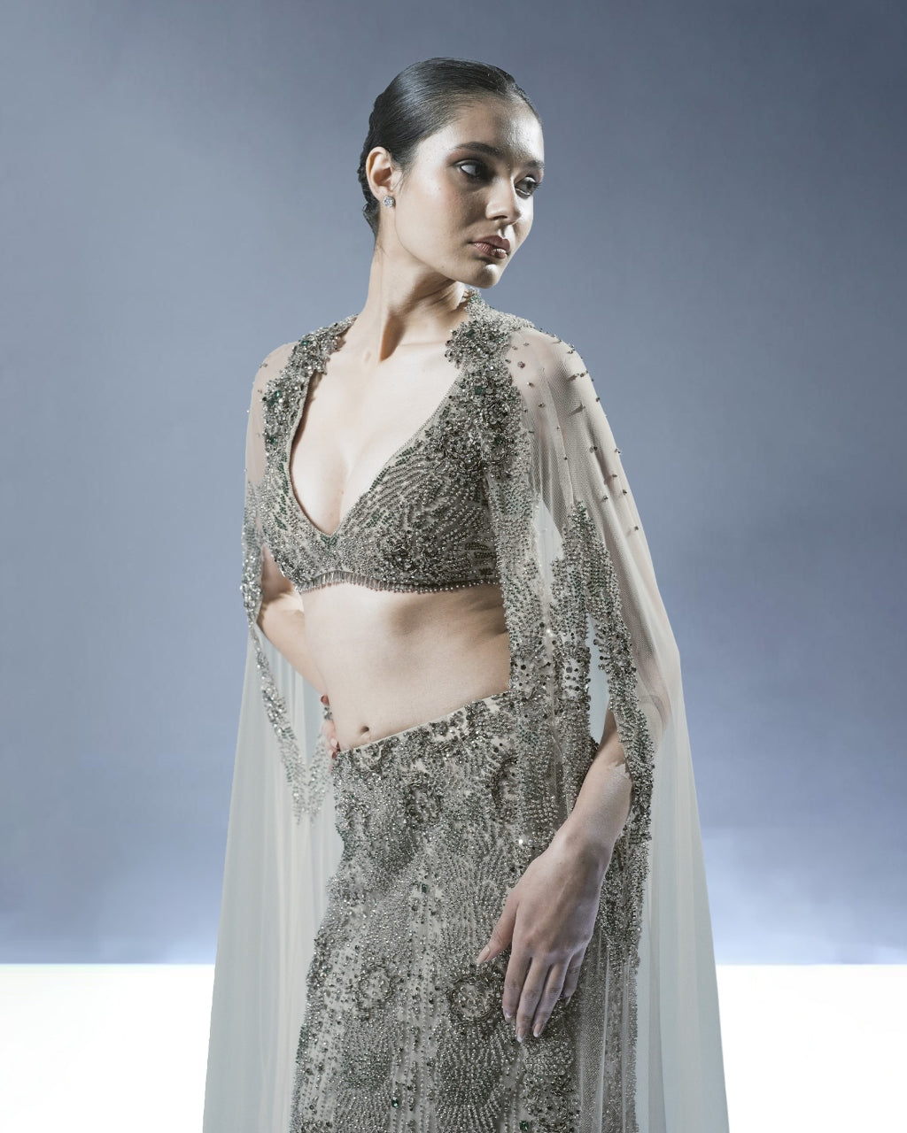 Pearl Cascade Lehenga Set