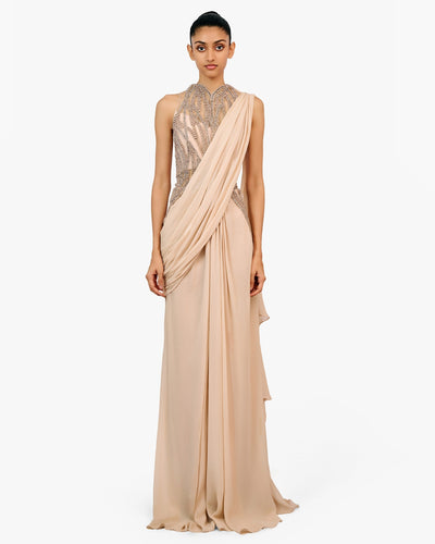 The Anatomical Pearl Sari Gown