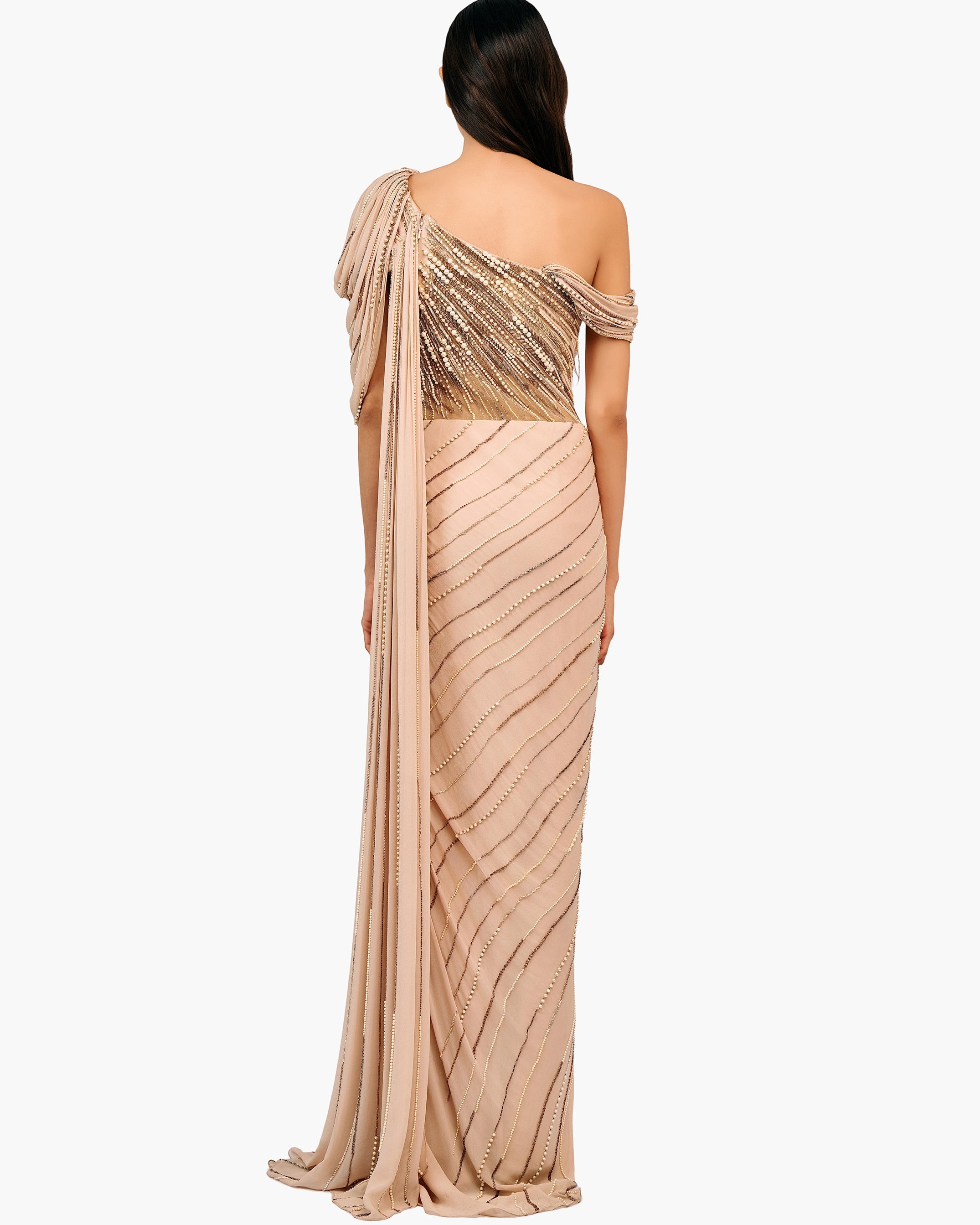 The Cascade Drape Sari Gown