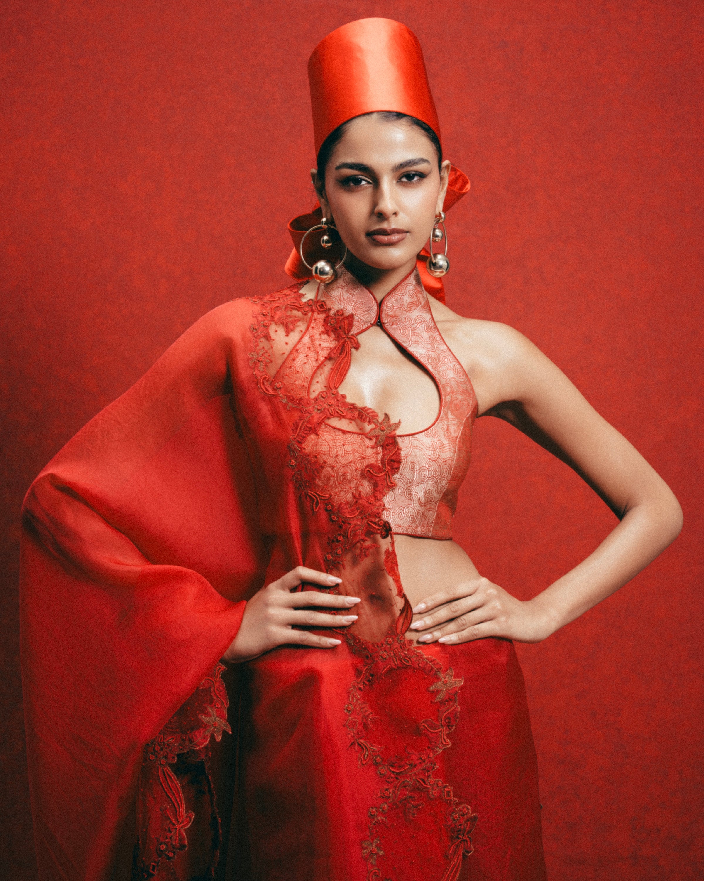 Handwoven Red Kora Banarasi Sari