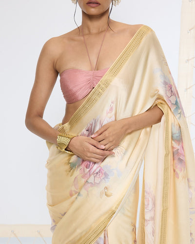 Handwoven Biscotti Printed Sari