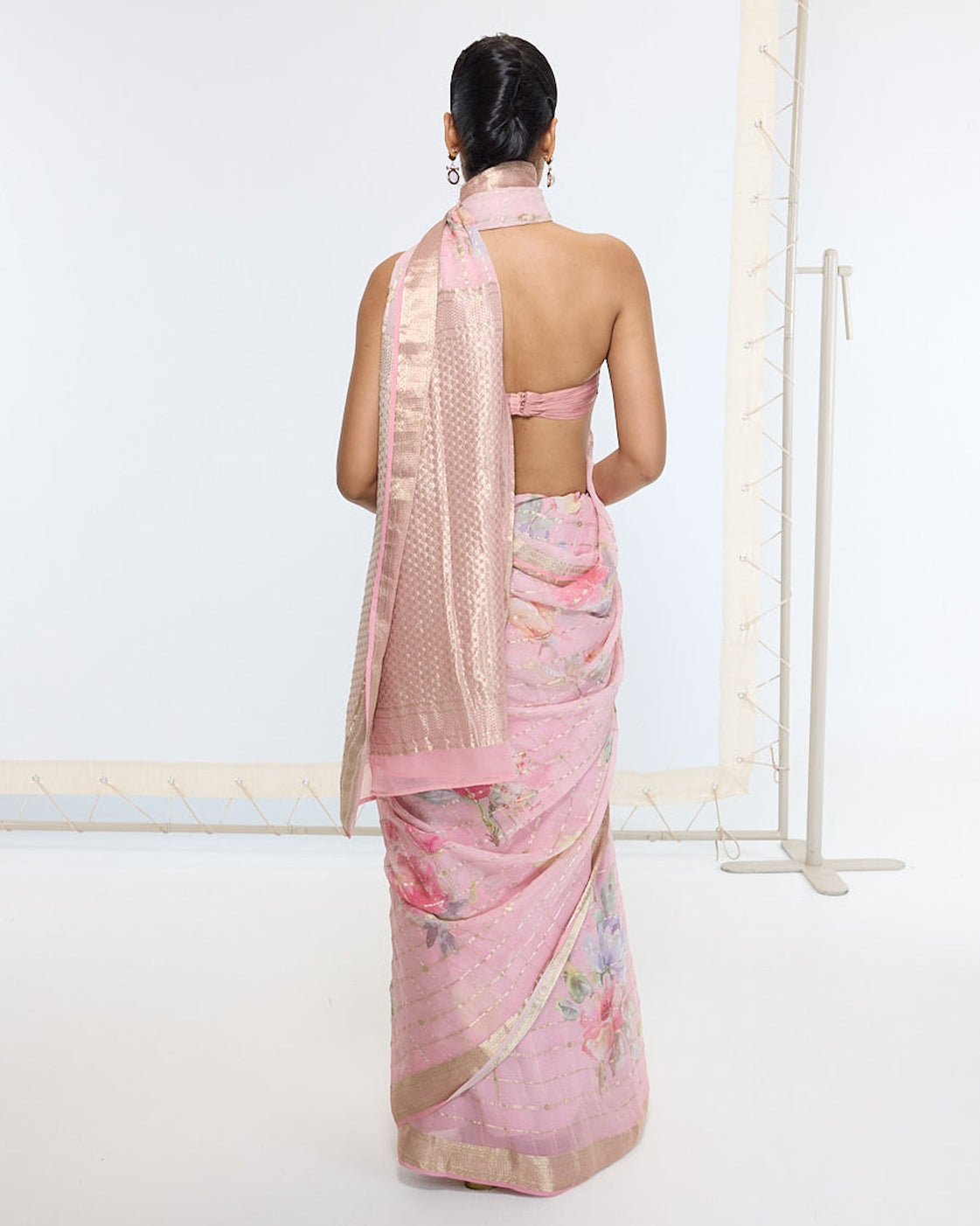 Handwoven Cotton Candy Printed Sari