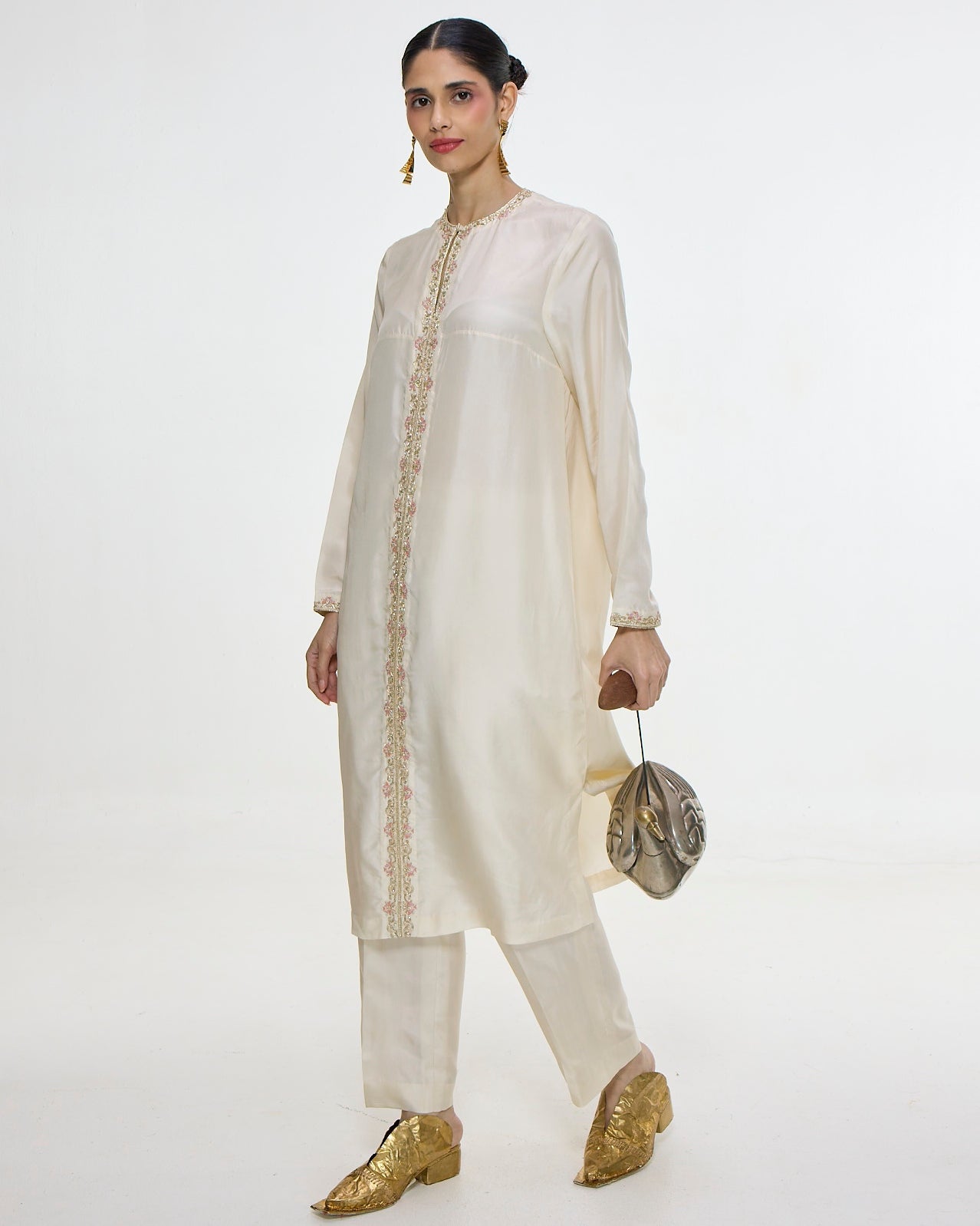 Handwoven White Kurta Set