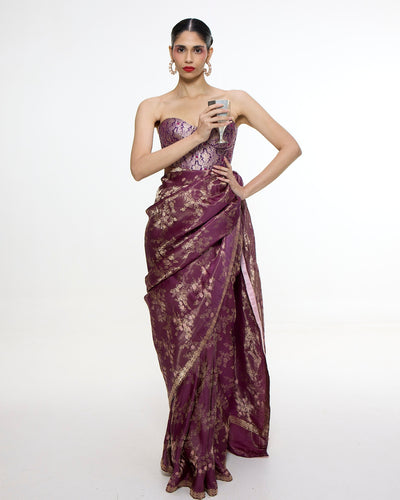 Handwoven Cocoa Brown Sari