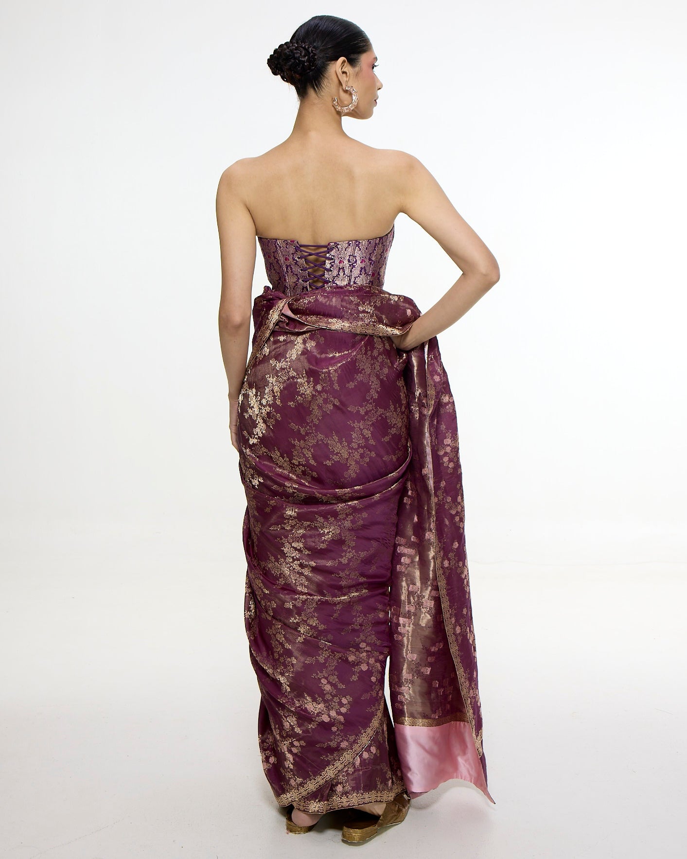 Handwoven Cocoa Brown Sari