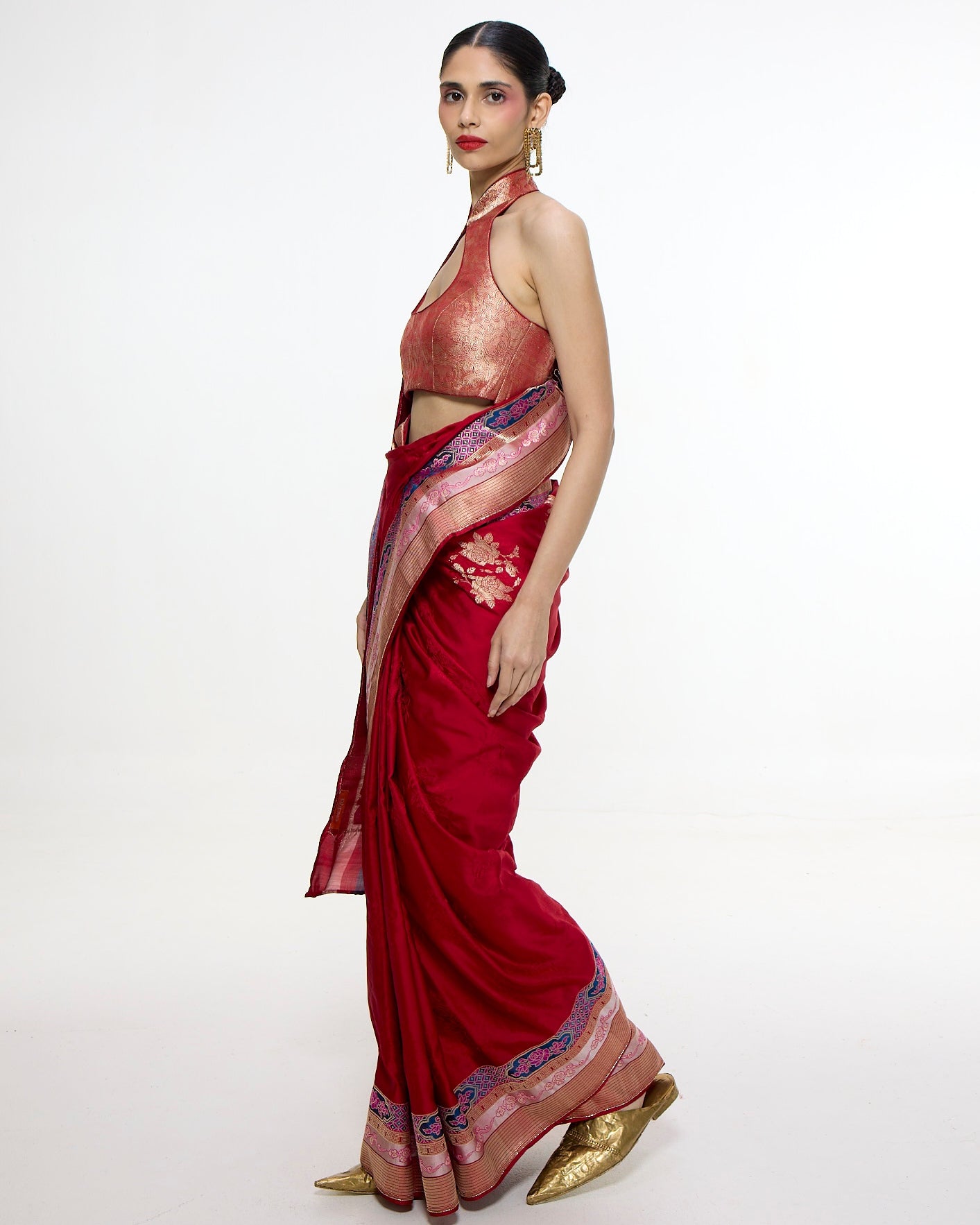 Handwoven Scarlet Red Sari