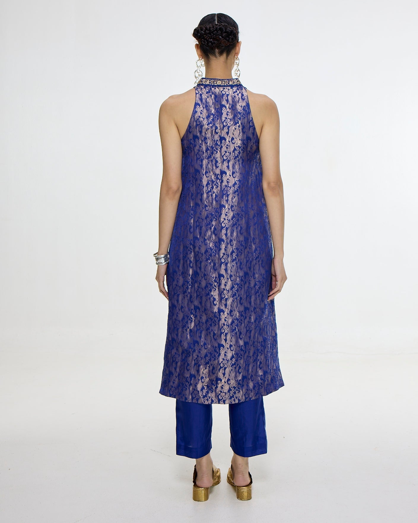 Handwoven Royal Blue Kurta Set