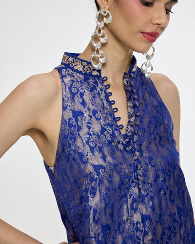 Handwoven Royal Blue Kurta Set