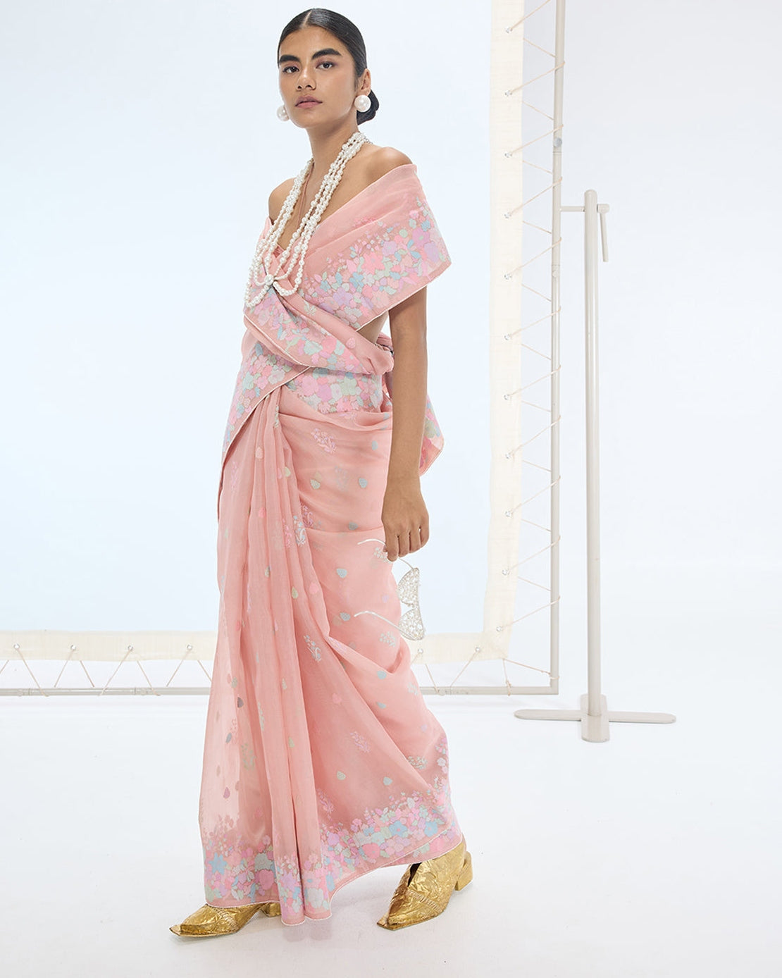 The Lexi Sari in Peach
