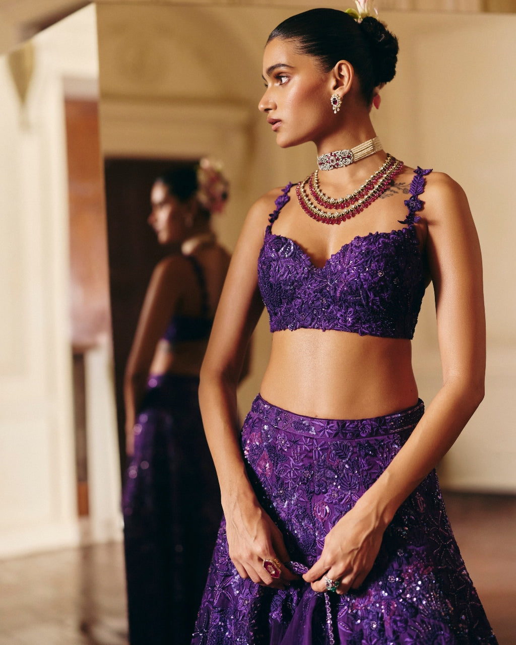 Purple Emma Lehenga Set