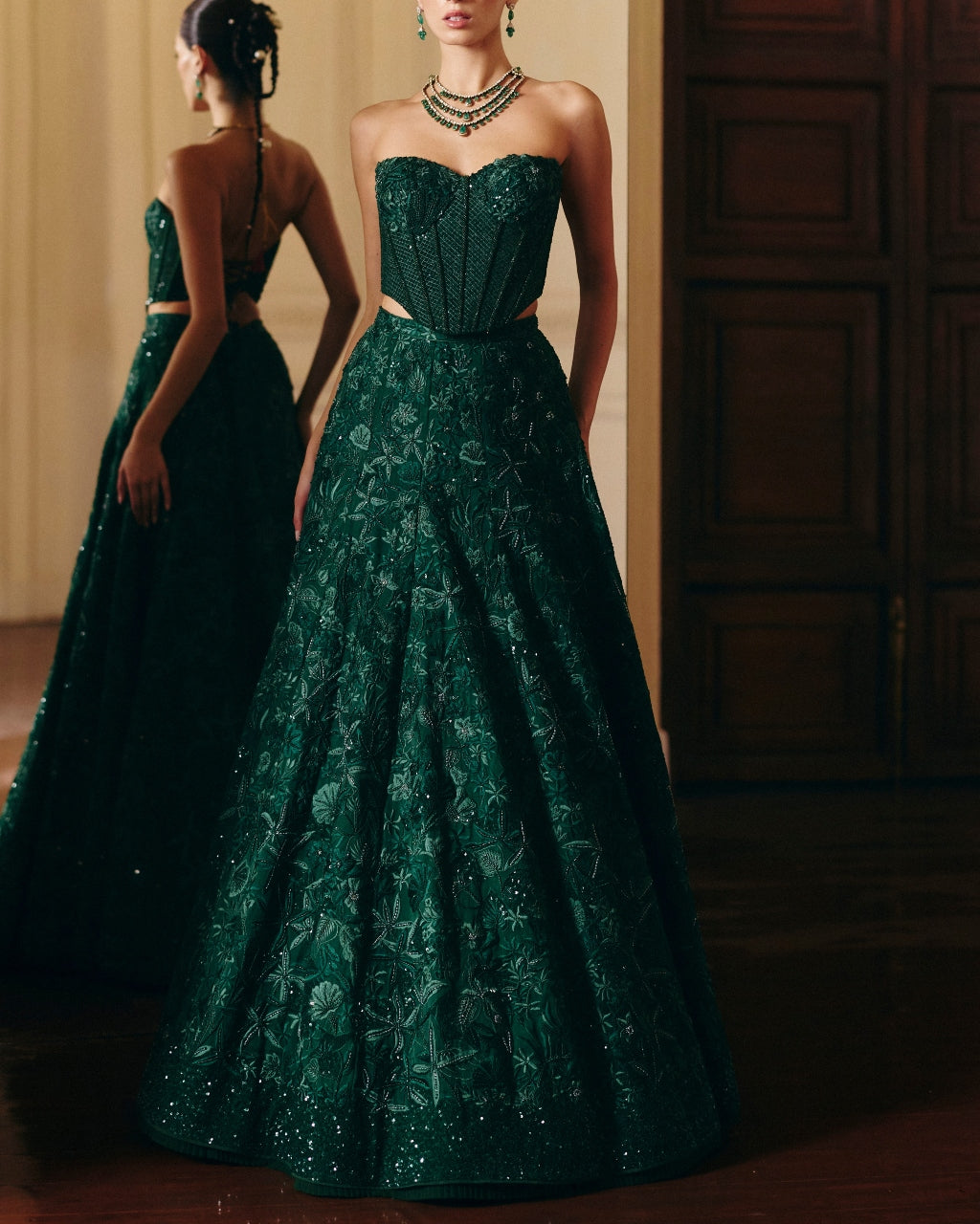 Green Emma Lehenga Set