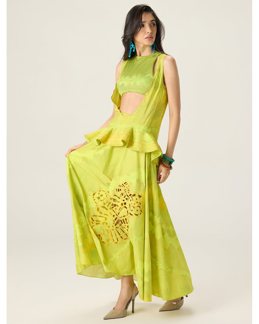 Lainey skirt with Jamie crop blouse and Sally peplum
