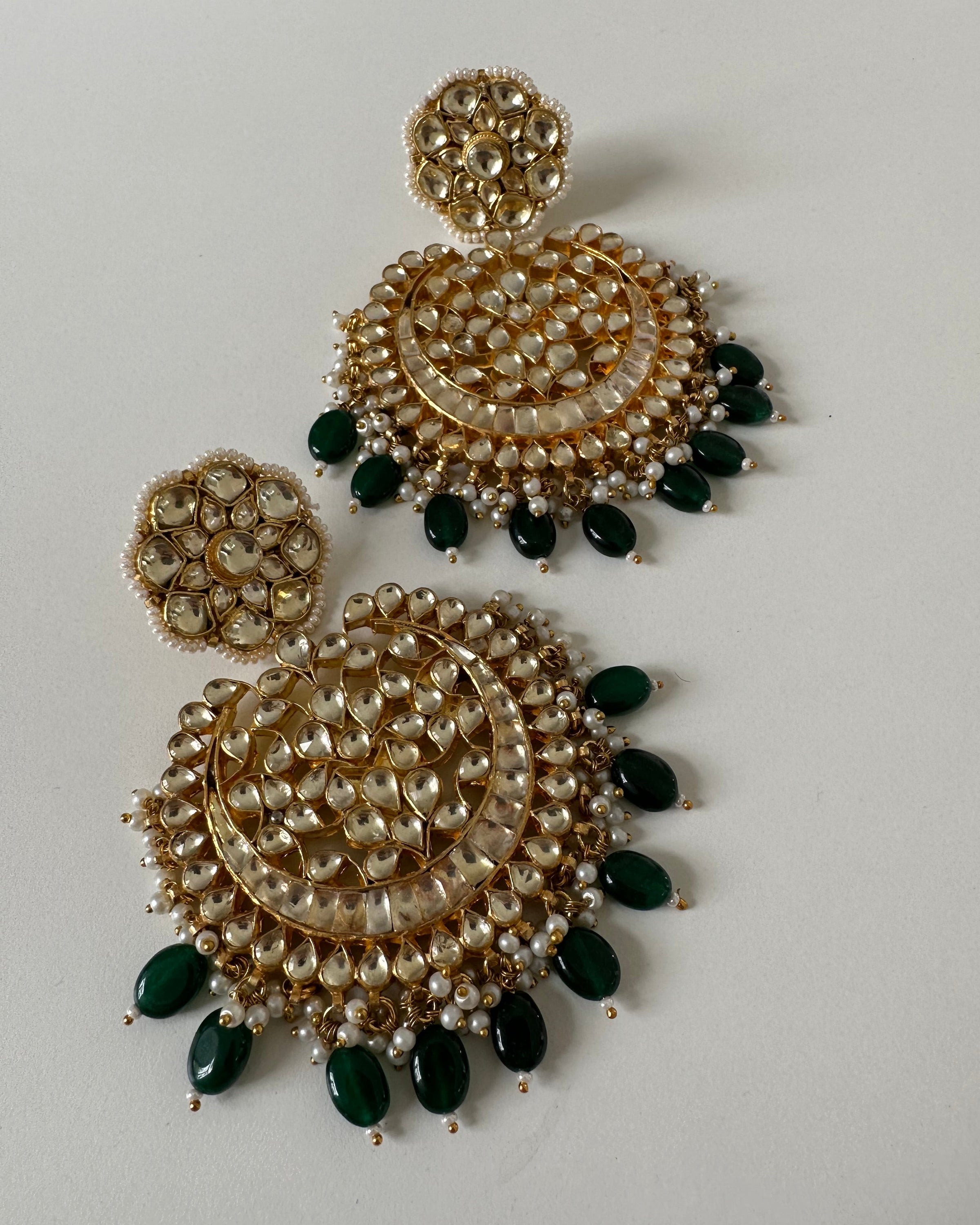 Ekta Green Earrings
