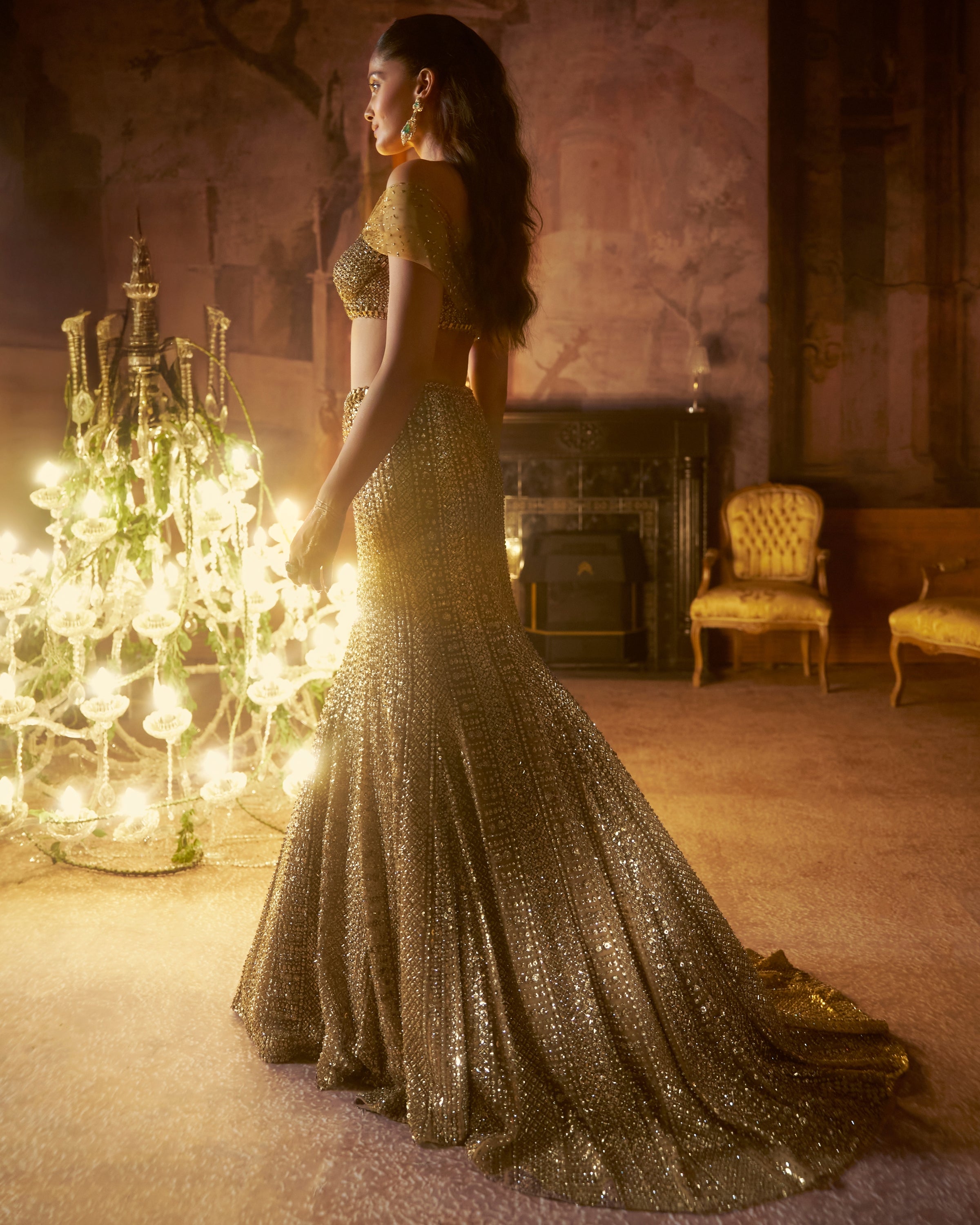 Antique Gold Trail Skirt Set