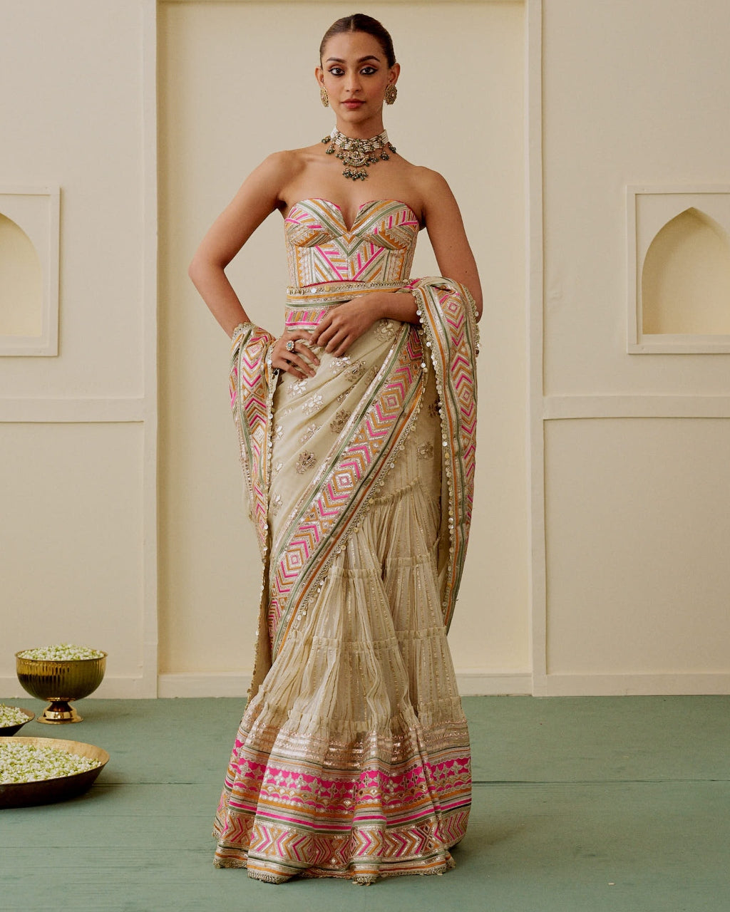 Zehn Sari Set
