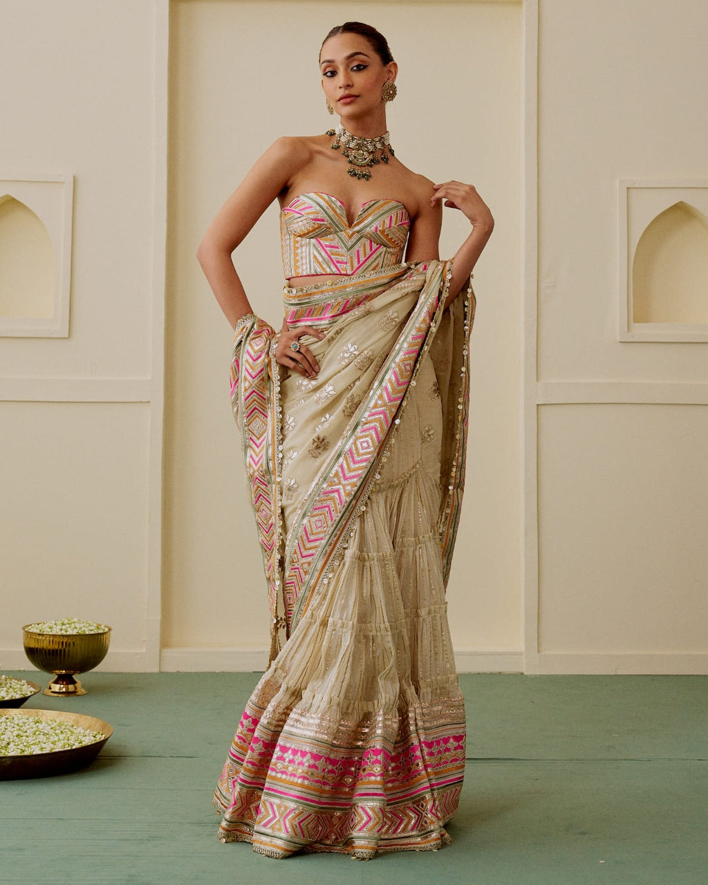 Zehn Sari Set