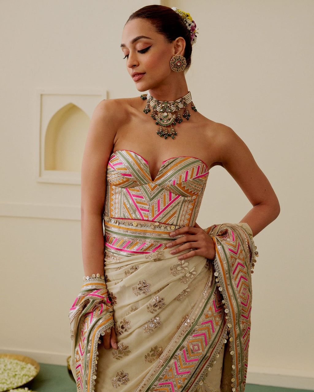 Zehn Sari Set