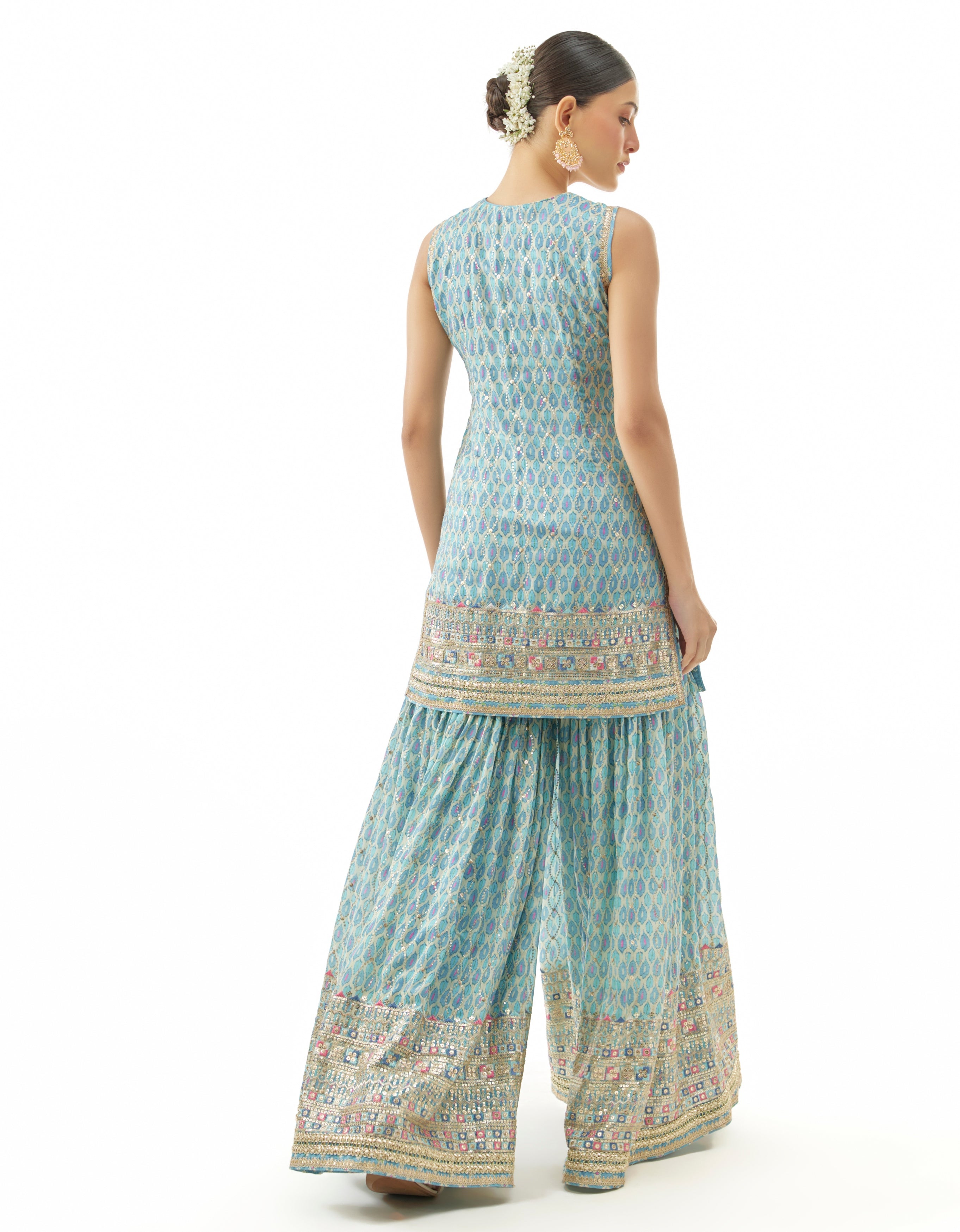 Blue Dhruvi Sharara Set