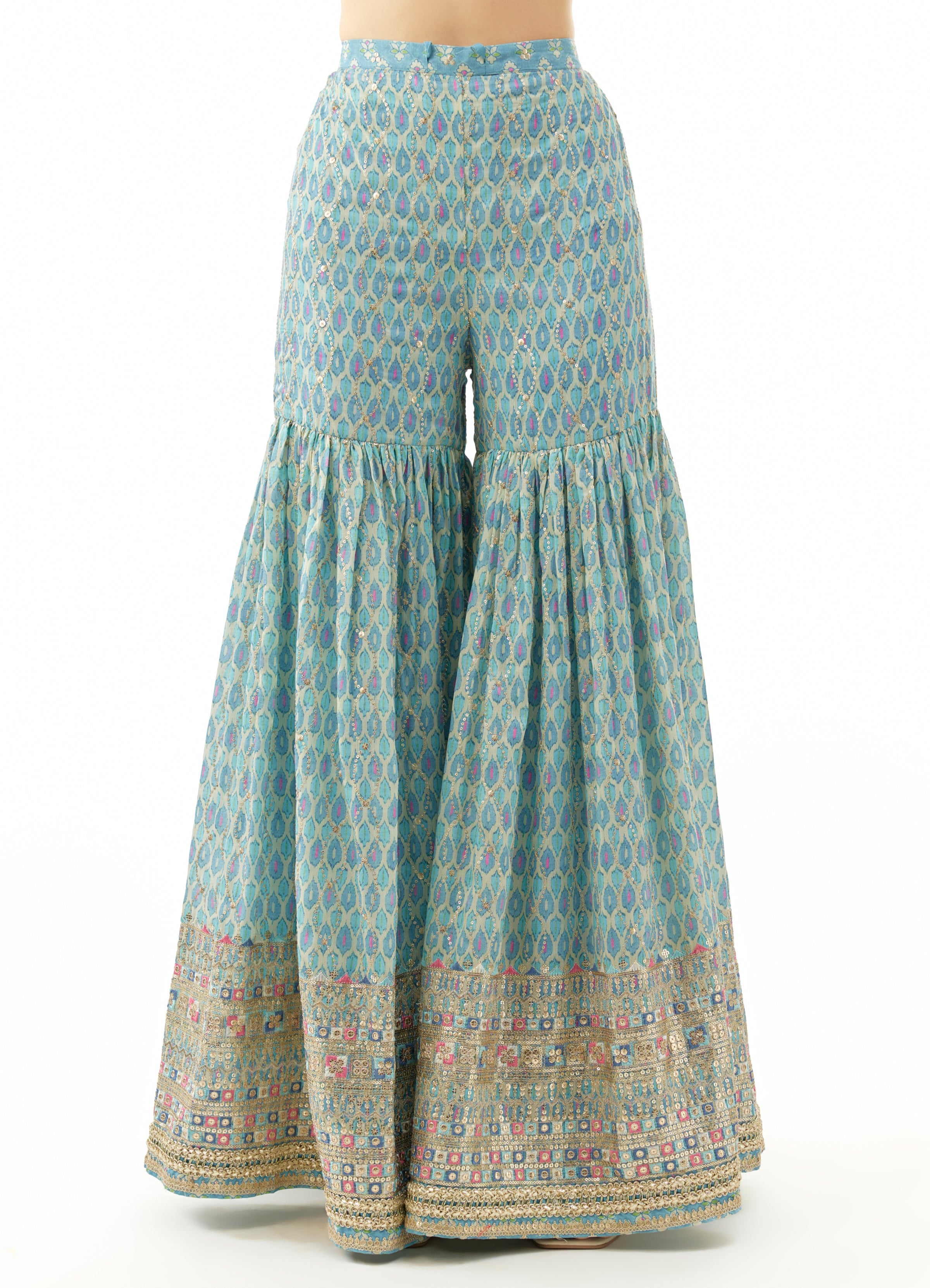 Blue Dhruvi Sharara Set