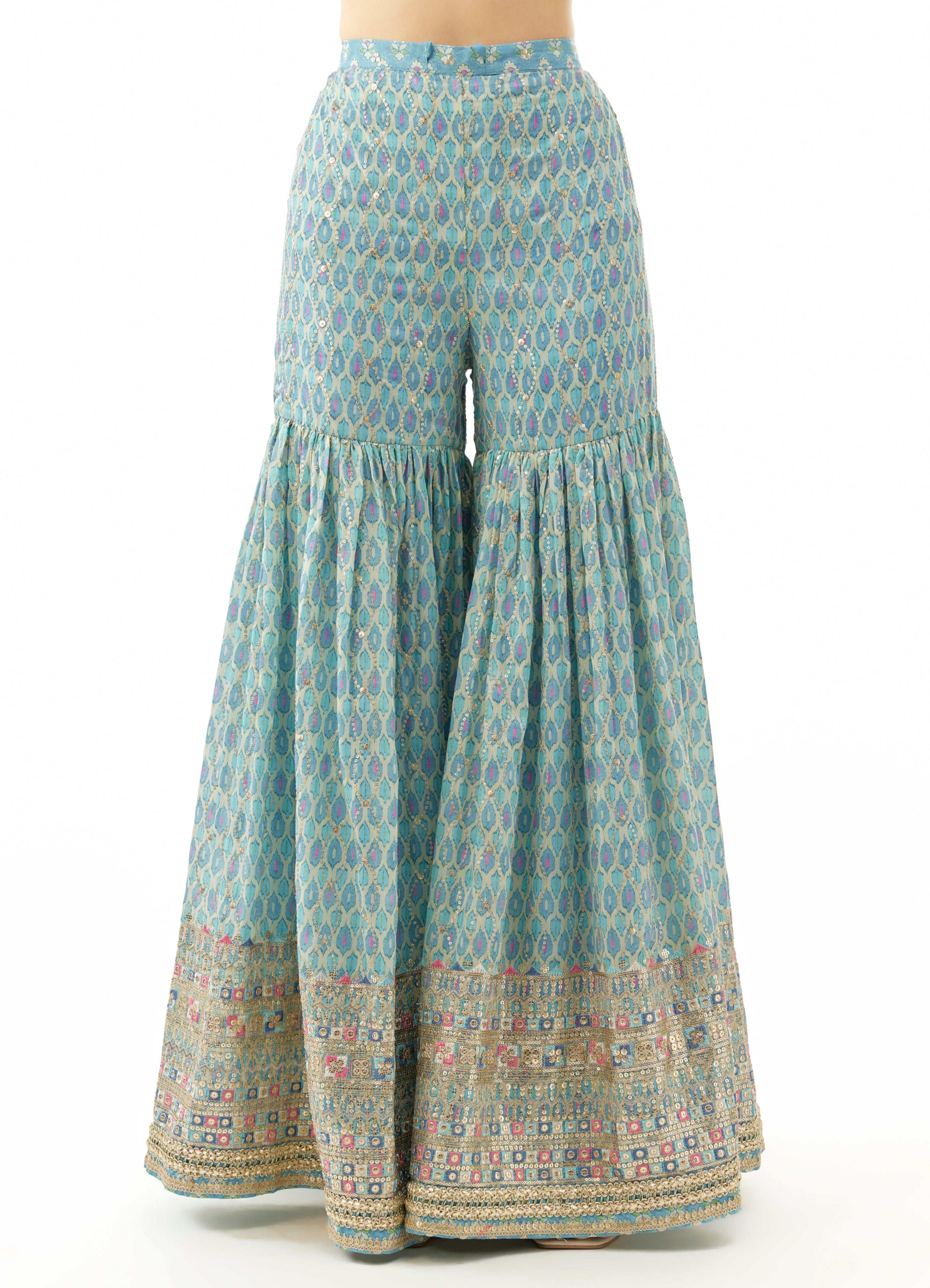 Blue Dhruvi Sharara Set