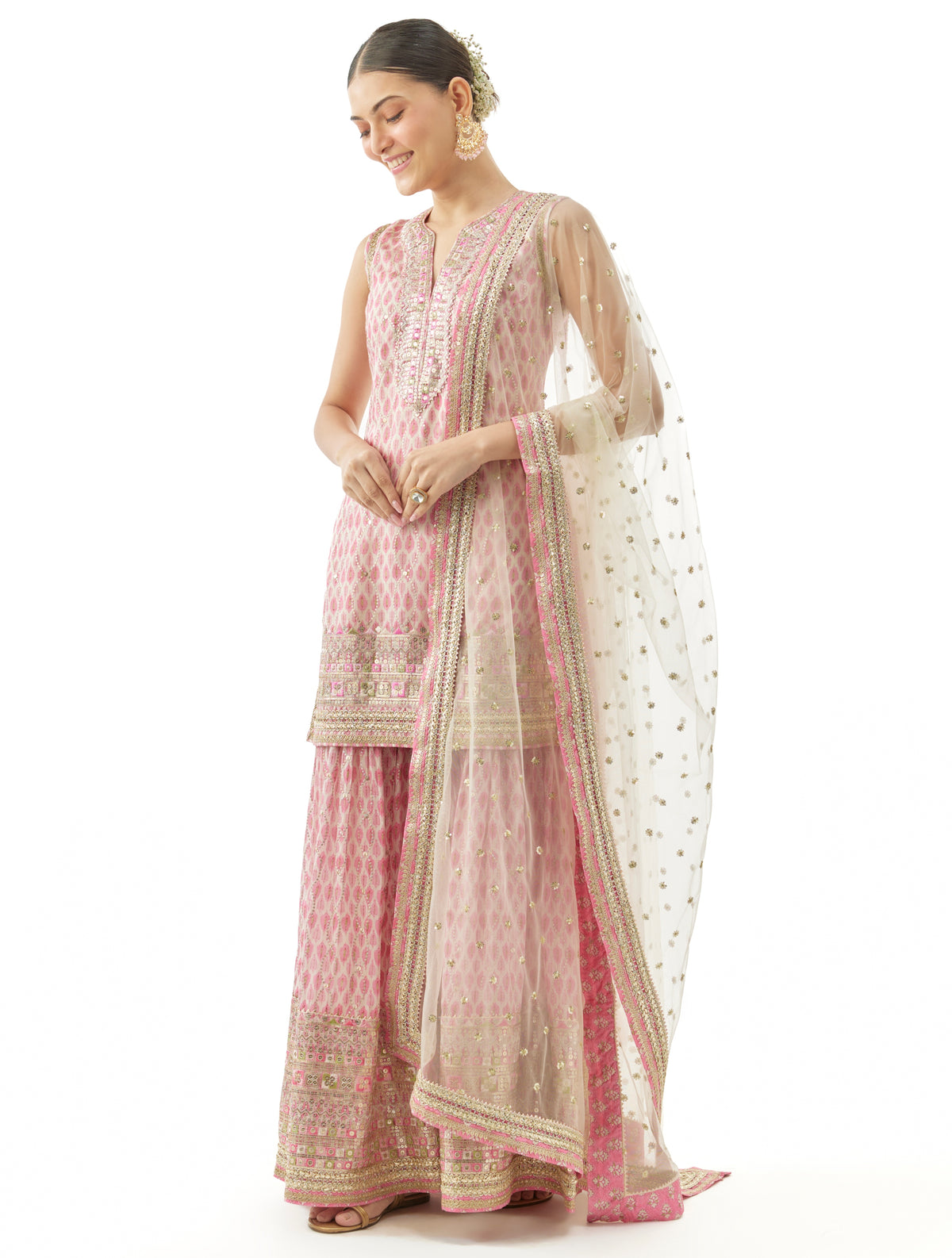 Pink Dhruvi Sharara Set