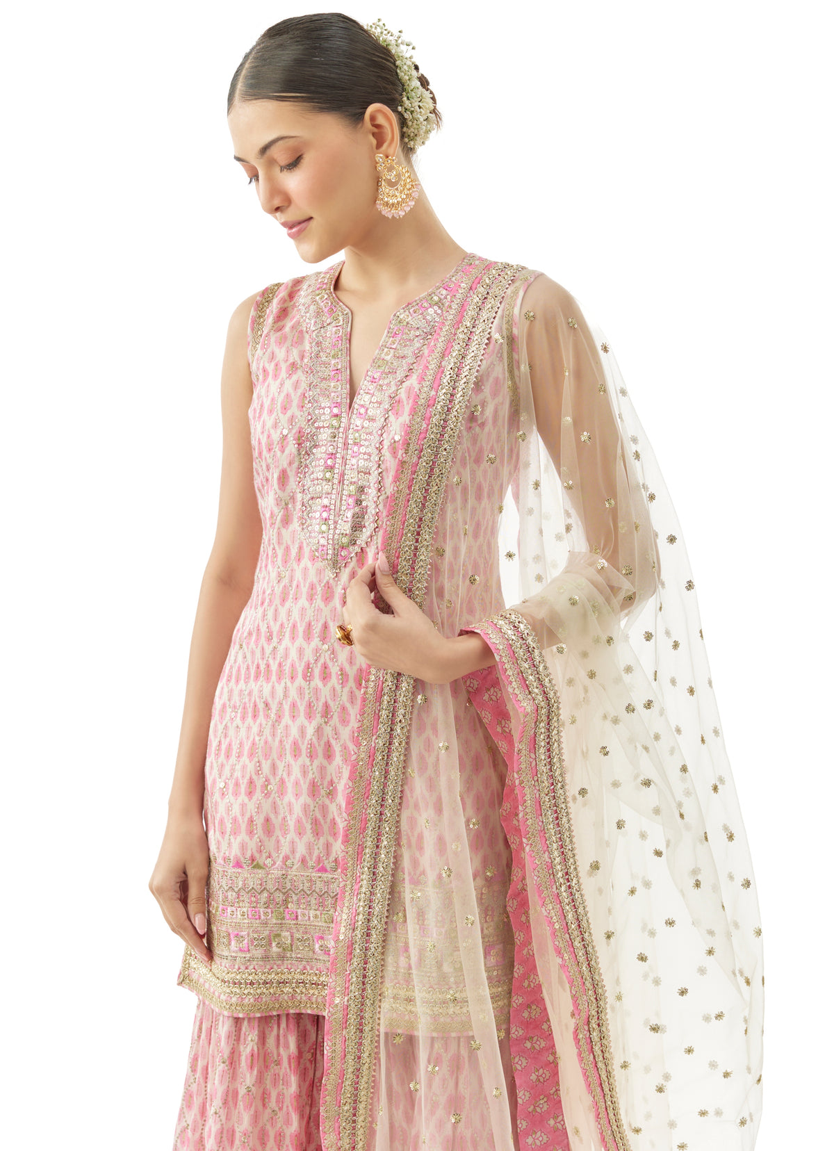 Pink Dhruvi Sharara Set