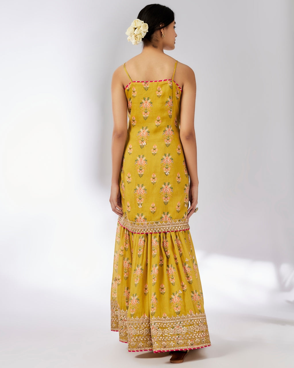 Mustard Advika Strappy Gharara Set