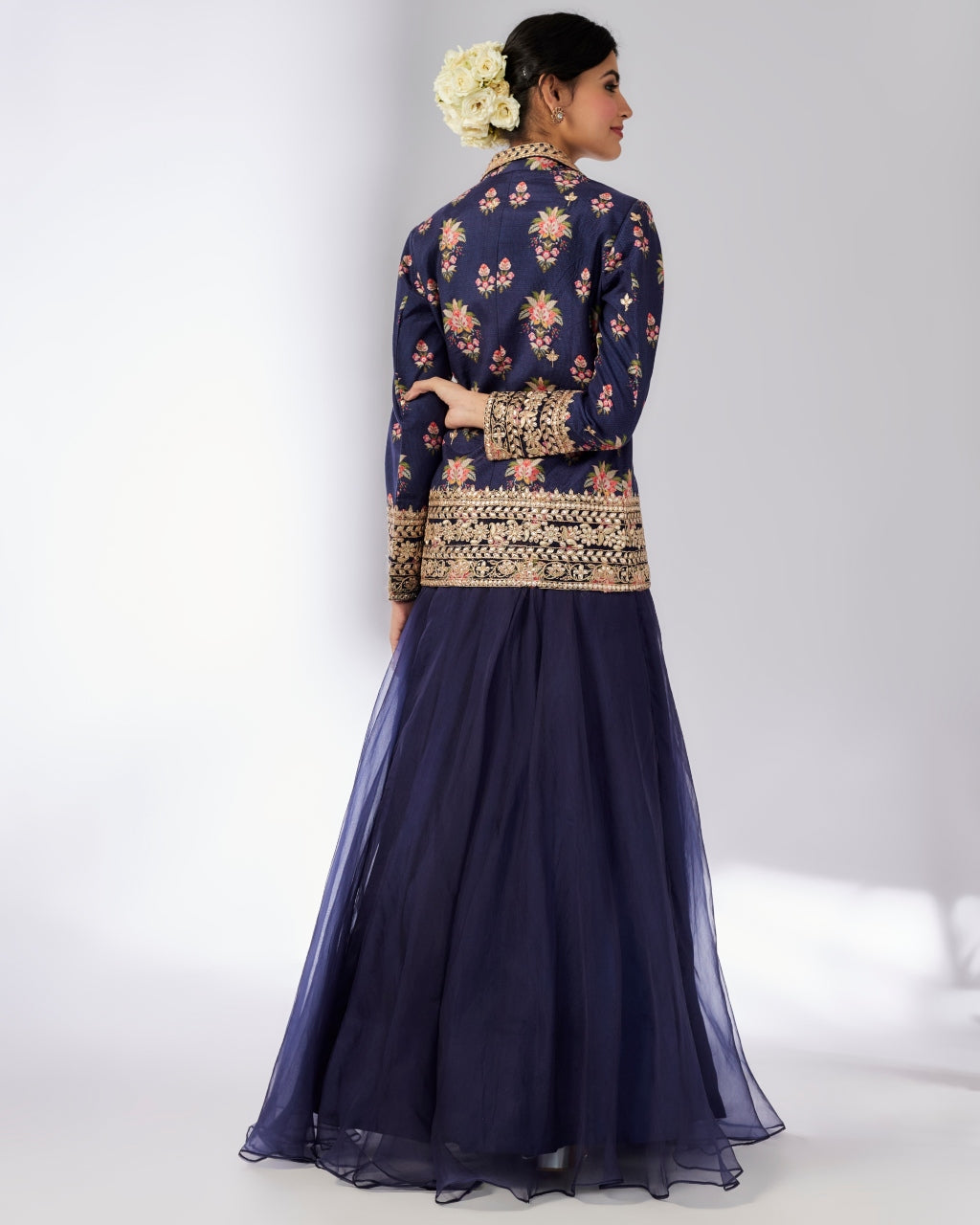 Navy Unnati Lehenga Set