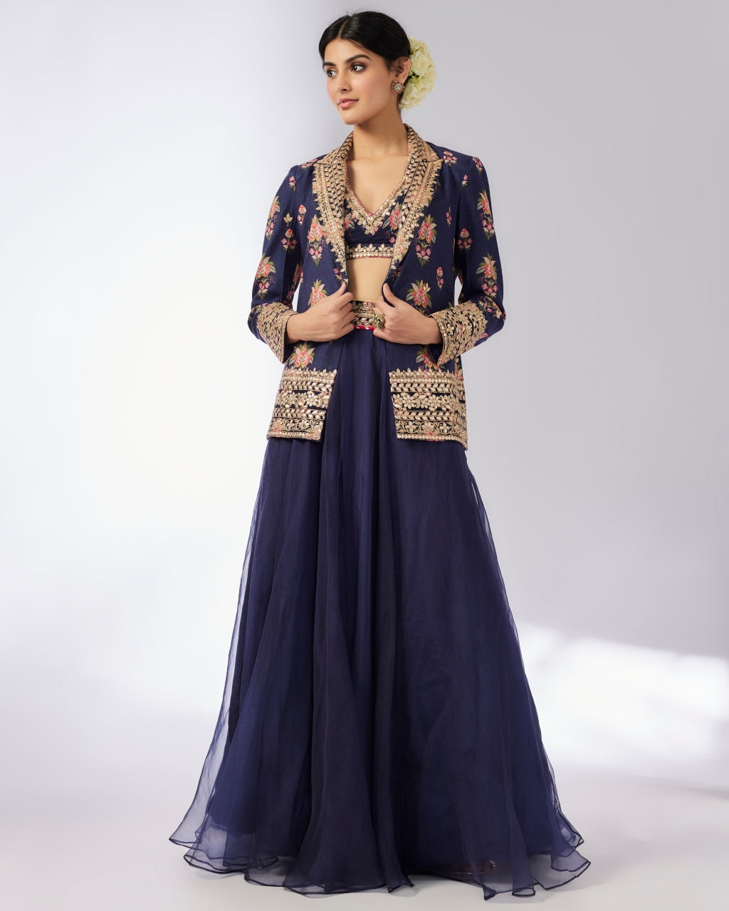 Navy Unnati Lehenga Set