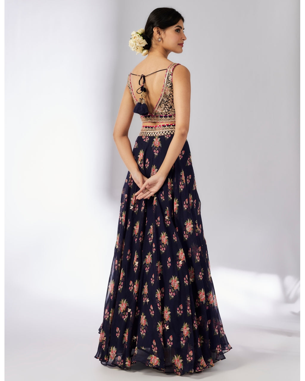 Navy Esha Lehenga Set