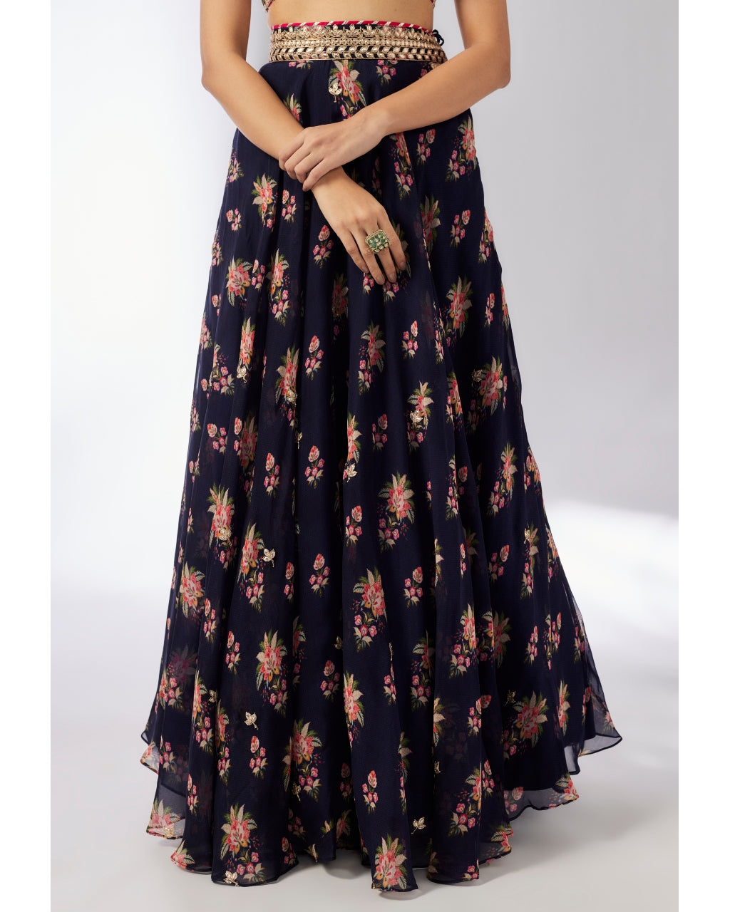 Navy Esha Lehenga Set