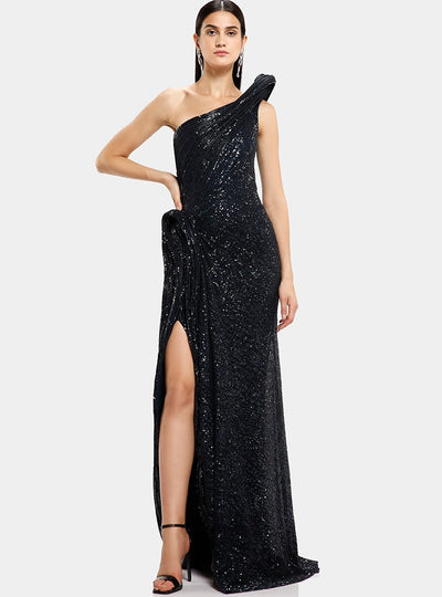 The Black Siren Sculpted Gown