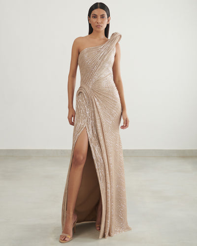 The Champagn Siren Sculpted Gown