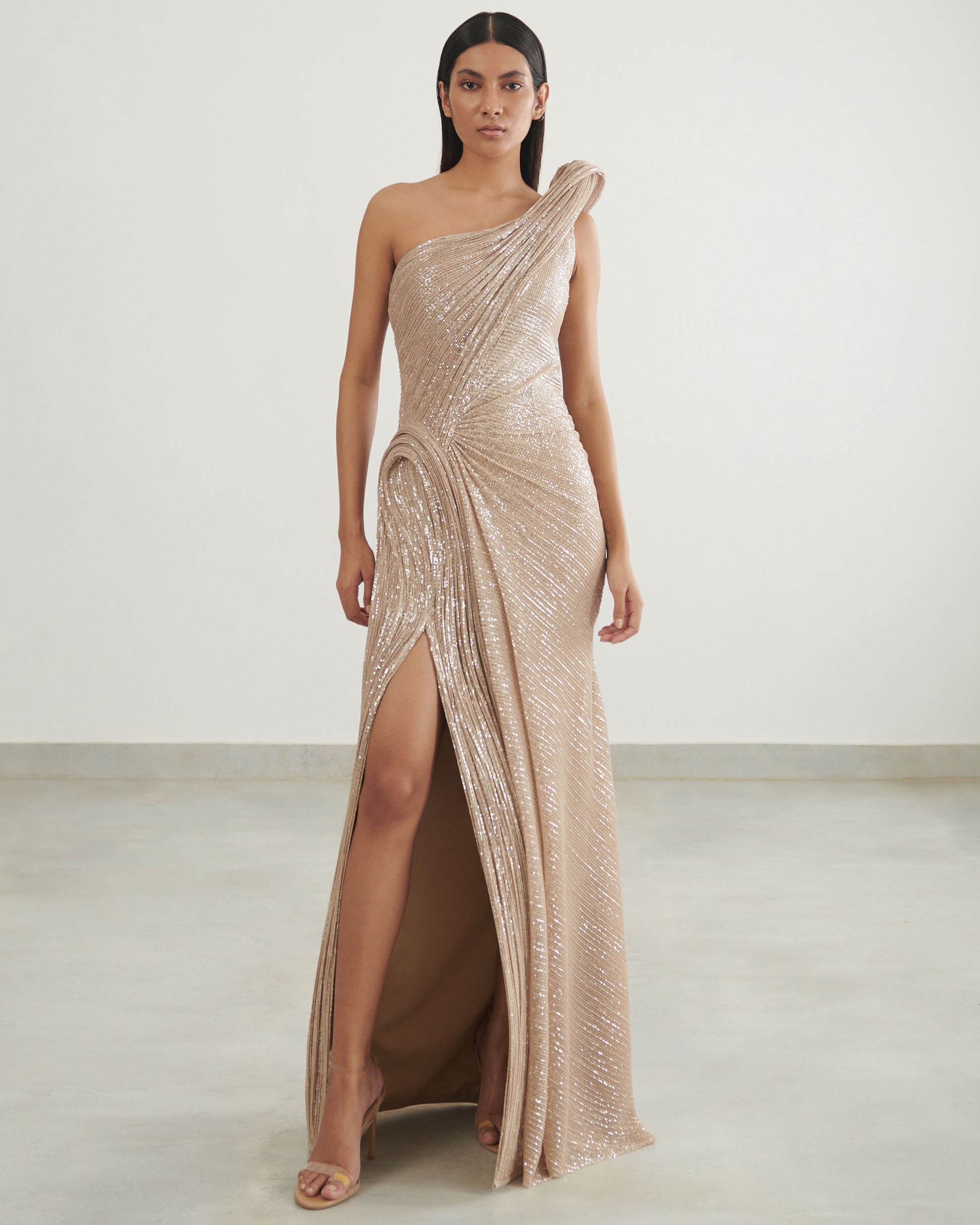 The Champagn Siren Sculpted Gown