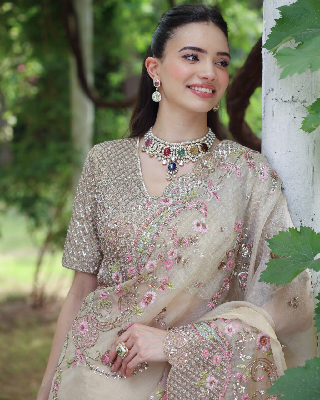 Gold Paisley Sari