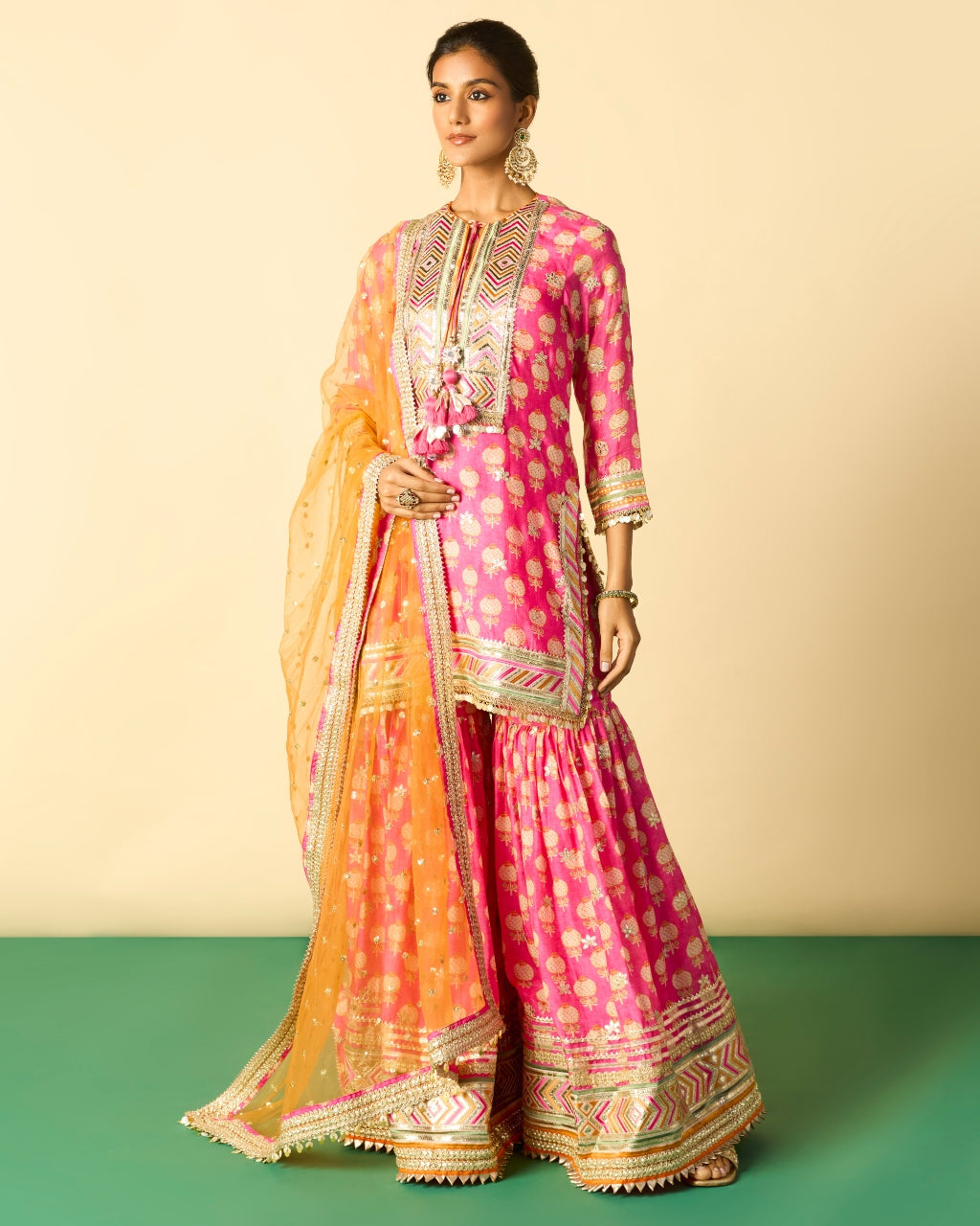 Pink Aarzoo Sharara Set