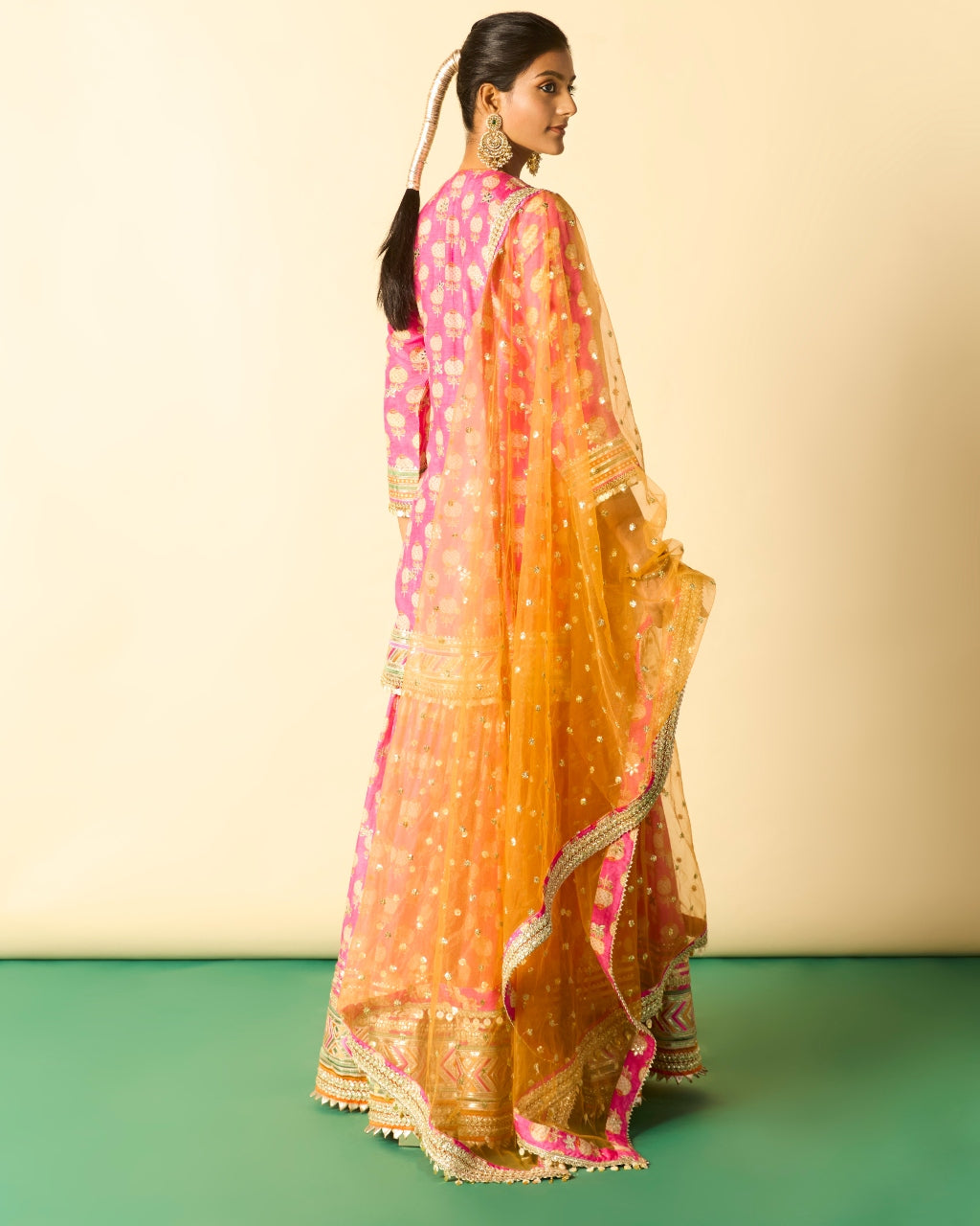 Pink Aarzoo Sharara Set