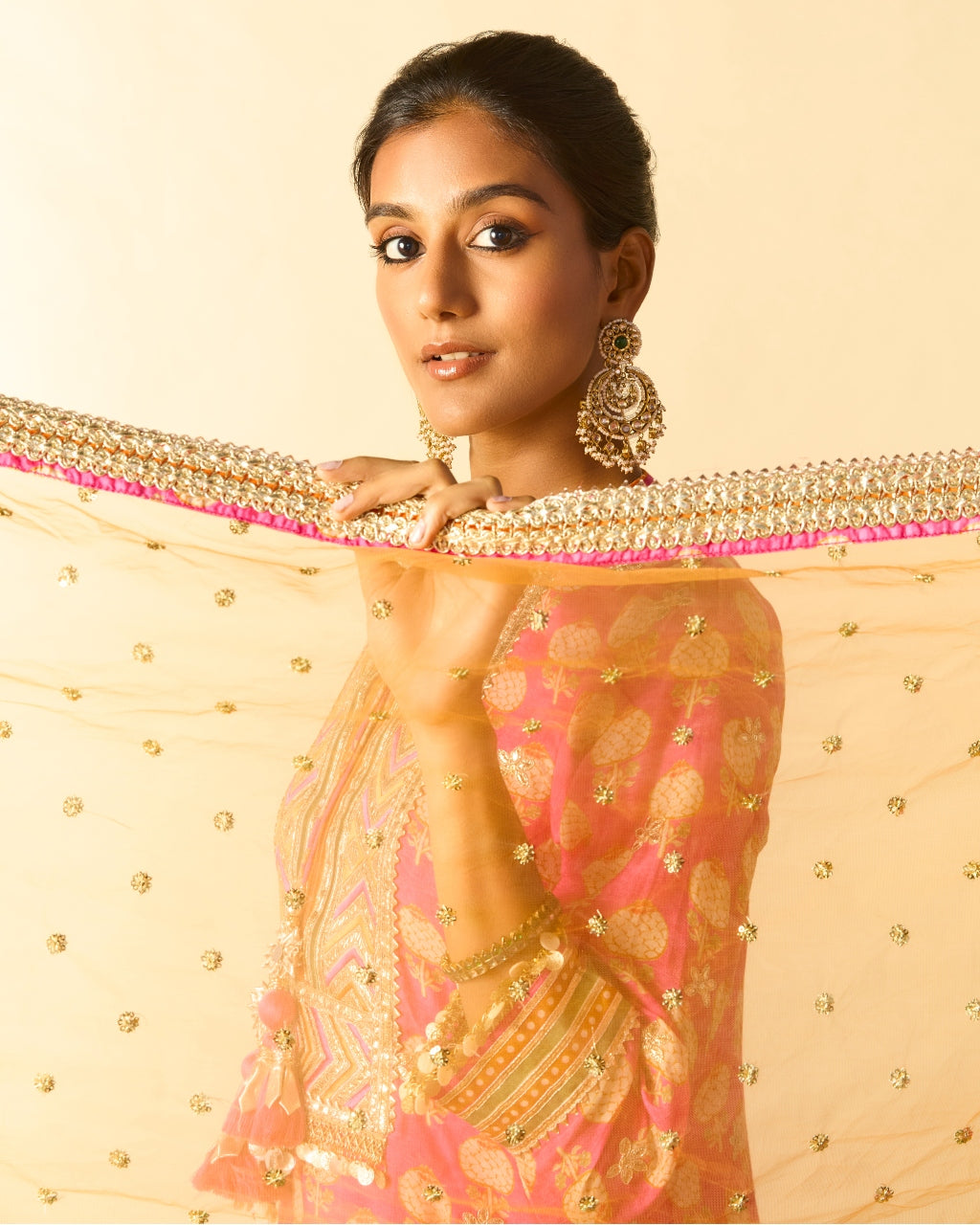 Pink Aarzoo Sharara Set