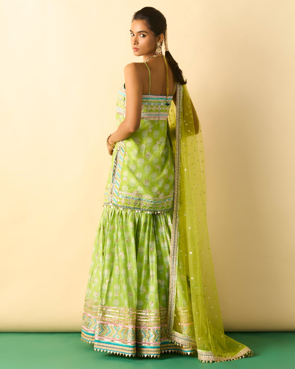 Green Dhriaa Strappy Set