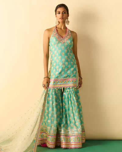 Dwisha Halter Sharara Set