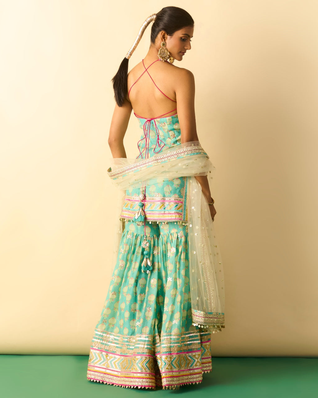Dwisha Halter Sharara Set