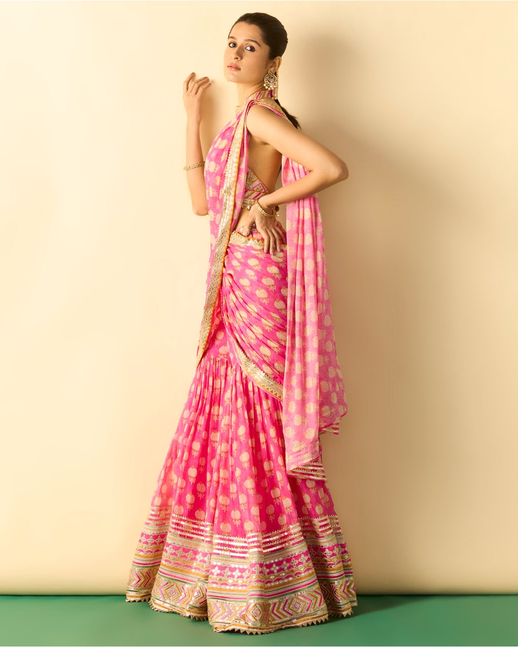 Pink Labdhi Sari Set