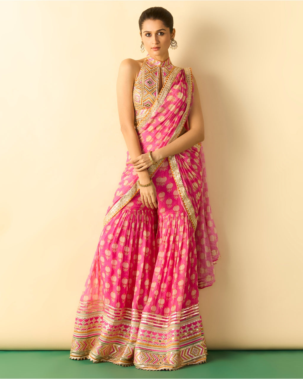 Pink Labdhi Sari Set
