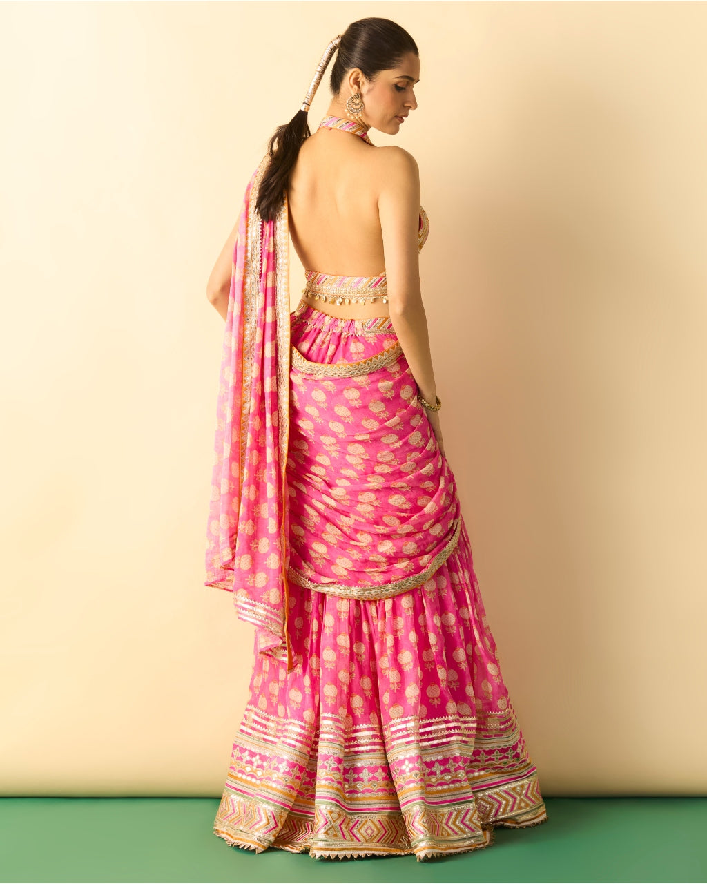 Pink Labdhi Sari Set