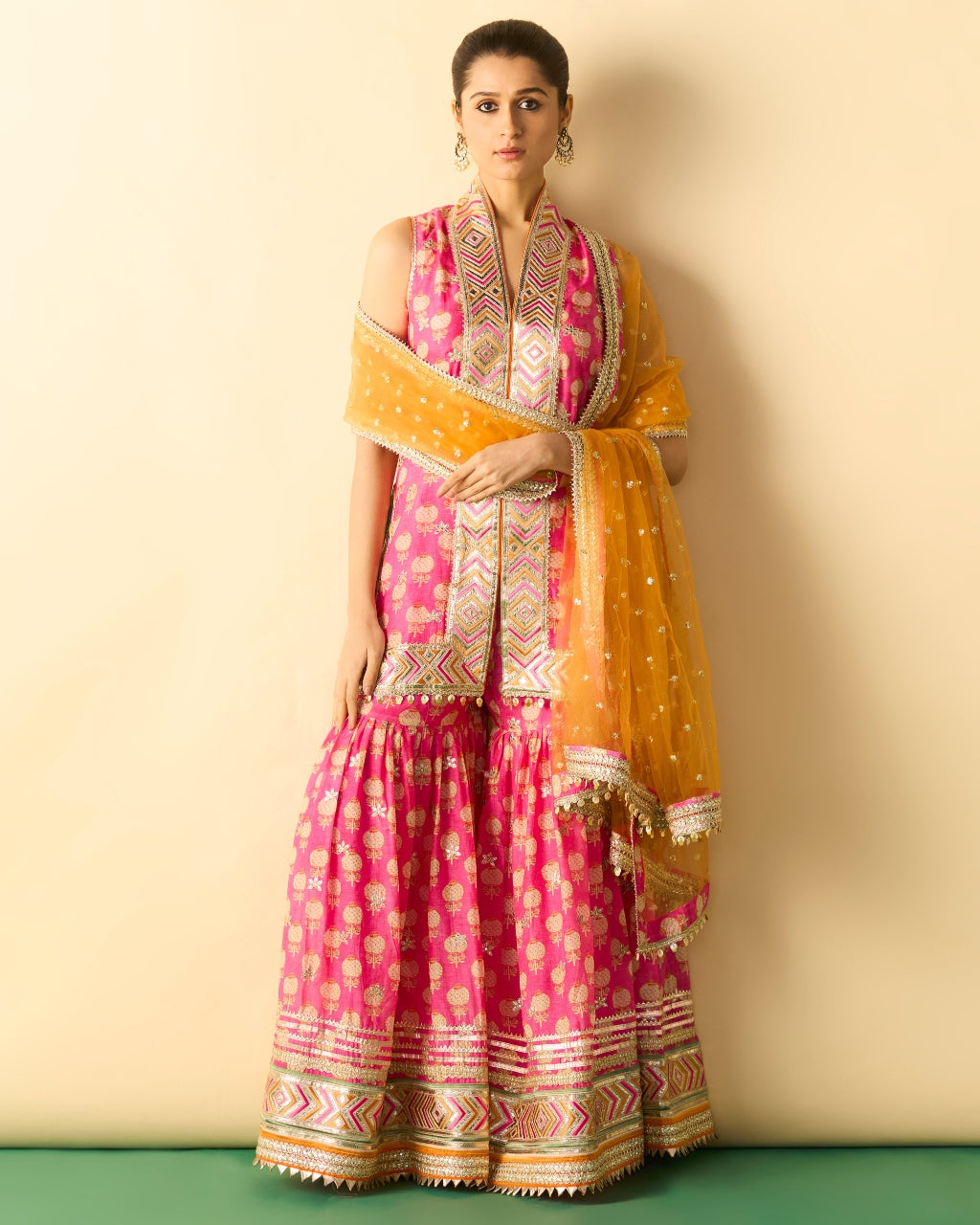 Pink Aarvi Sharara Set